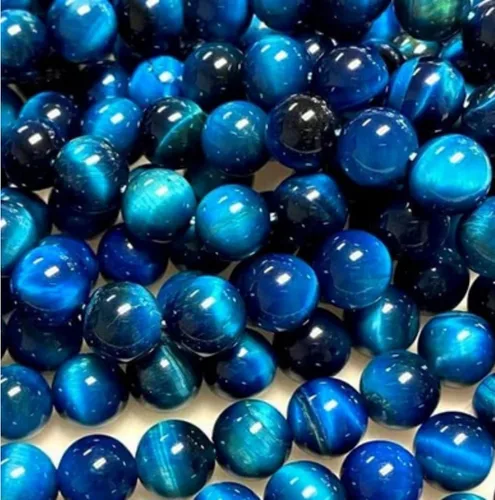Miniatura 4 de Natural AAA Royal Blue Tiger Eye Stone Beads Pulsera Hombres Buddha Charm Pulseras Pulsera Stretch Pulsera Mujer Joyería
