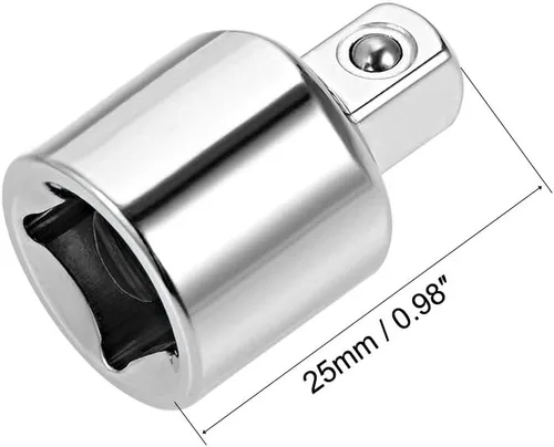 Miniatura 2 de uxcell 3 unidades de 3/8 pulgadas (F) x 1/4 pulgadas (M) reductor de enchufe para llaves de trinquete, hembra a macho, Cr-V