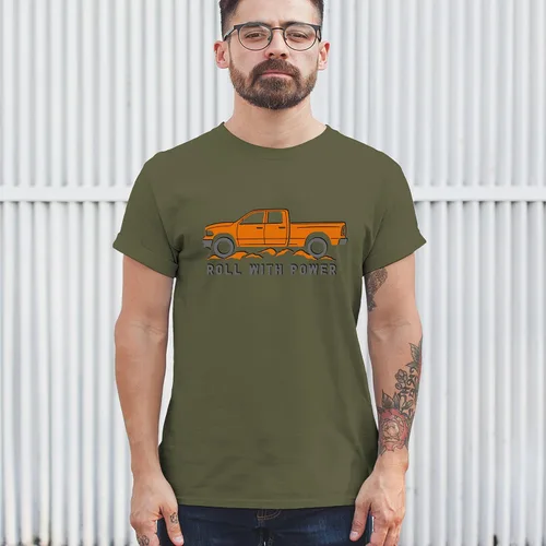 Miniatura 193 de Tee Hunt Camisetas gráficas y camisetas sin mangas para hombre Roll with Power Pickup Truck