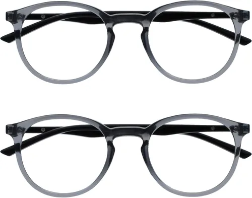 Miniatura 22 de OPULIZE MET - Lentes de lectura con bloqueo de luz azul para mujeres y hombres, marco redondo delgado con bisagras de resorte, resistentes a los 1