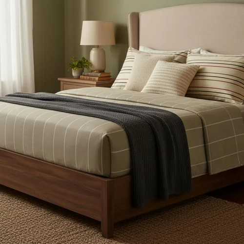 Miniatura 3 de DaDa Bedding FSFST8293 - Juego de sábanas bajeras y encimeras de algodón a rayas, tamaño individual