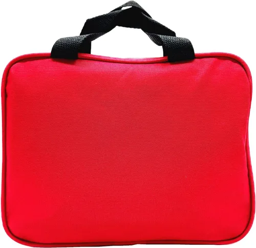 Miniatura 6 de Bolsa de primeros auxilios roja vacía de rescate de viaje para primeros auxilios, bolsa de emergencia para automóvil, hogar, oficina, cocina, Rojo