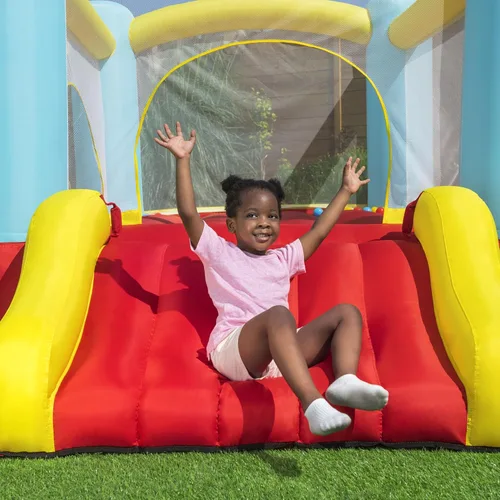 Miniatura 5 de Fisher-Price Bouncemania - Casa hinchable inflable con 50 pelotas de juego, multicolor