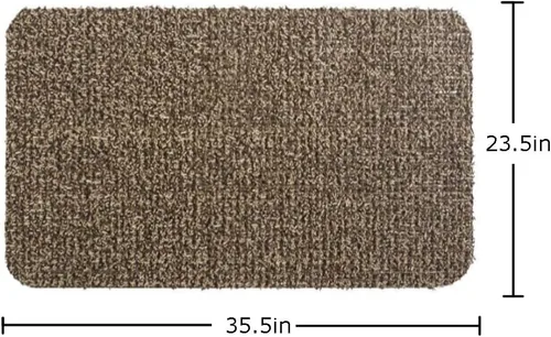 Miniatura 3 de Clean Machine 10377095 High Traffic Astroturf Dirt Trapper Doormat, 23.5" x 35.5", Brown Gris-Carbón