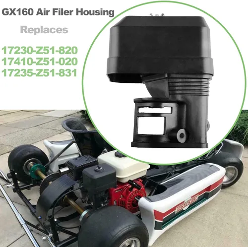 Miniatura 3 de Carcasa del filtro de aire GX160 con conjunto de filtro de aire para Honda GX120 GX140 GX160 GX200 168F Motor Cortacésped Reemplazar 17230-Z51-820