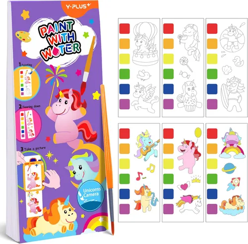 Miniatura 21 de YPLUS Libros de pintura con agua para niños pequeños, juguetes de arte y manualidades de pintura de acuarela, regalo para niños de 1 a 3, 2 a 4, 4 a