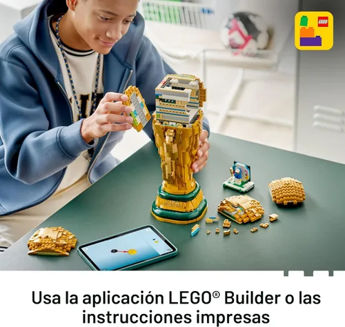 Miniatura 6 de Conjunto de construcción del trofeo oficial del Mundial de la FIFA de LEGO Ediciones - Kit para exhibición en dormitorio, oficina en casa, estante
