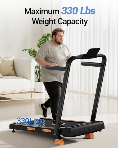 Miniatura 7 de 16% Incline Walking Pad Treadmills for Home Small, 4-in-1 Under Desk Treadmill with Handles, Foldable Treadmill with 2.5 HP Quiet Brushless, 330 LBS