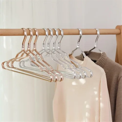 Miniatura 2 de 5Pcs Clothes Hanger Anti-Slip Antideformation Aluminium Alloy Closet Dress Clothing Towel Multifunction Storage Rack Coat Hanger(E)