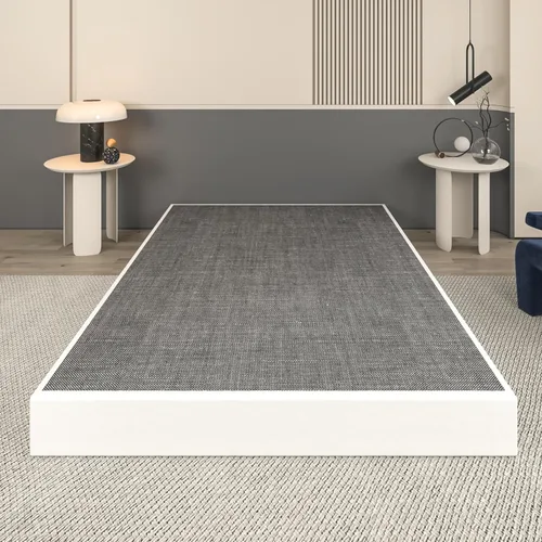 Miniatura 11 de Somier de 5 Pulgadas para Cama Individual, Base de Colchón Metálica Resistente con Funda de Tela, Montaje Fácil, Capacidad de 680 kg