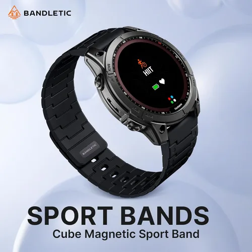 Miniatura 2 de Bandletic Magnético Compatible con Garmin Instinct 2 Correa de Reloj - Correa de Silicona de Ajuste Rápido de 22mm para Fenix 8 E 47mm/7 6 Pro/5