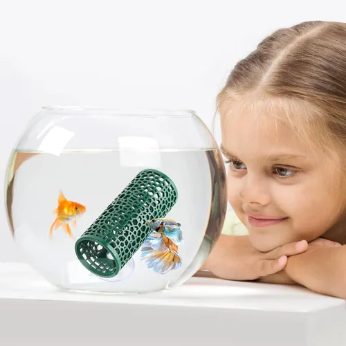 Miniatura 5 de Abizoo Betta Toys - Túnel Hueco Verde Oscuro para Pez Betta y Escondite para Reptiles - Decoración de Acuario de Enriquecimiento Seguro
