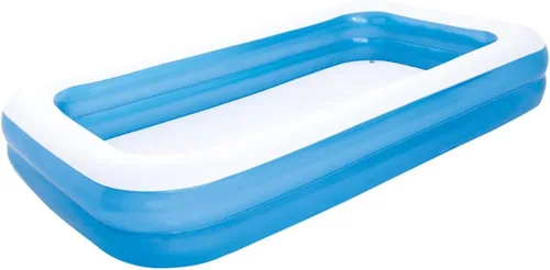 Miniatura 10 de Piscina inflable rectangular para la familia color azul