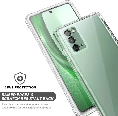 Miniatura 4 de SURITCH Funda transparente para Samsung Galaxy Note 20 (solamente) de 6.7 pulgadas, [protector de pantalla integrado], protección de cuerpo