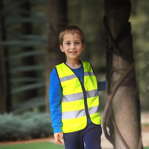 Miniatura 2 de Chaleco de seguridad de alta visibilidad para niños, chaleco de seguridad para niños pequeños, chaleco reflectante para niños, chaleco de Amarillo