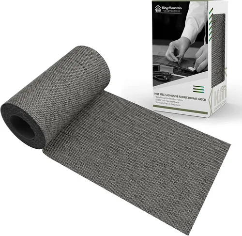 Miniatura 13 de KING MOUNTAIN Parche de lona para planchar, 3"×60", parche de reparación de tela de algodón 100% impermeable, utilizado para varios sofás, tiendas