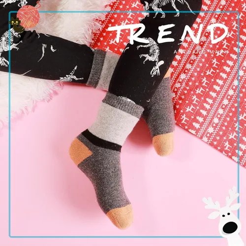 Miniatura 48 de ANTSANG Calcetines de Lana, Calcetines Térmicos Cálidos y Gruesos Tipo Crew Boot para Niños Pequeños, Niños y Niñas, 6 Pares