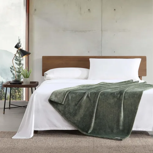 Miniatura 3 de Eddie Bauer - Manta, ropa de cama reversible de sherpa súper suave y forro polar cepillado, mantas para sofá, ideal para descansar