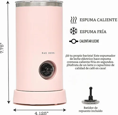 Miniatura 5 de Rae Dunn Espumador de Leche Eléctrico y Vaporizador - Elegante Vaporizador Automático y Espumador de Leche, Calentador de Leche