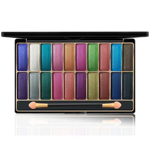 DISAAR Beauty Paleta de sombra de ojos húmedos de 20 colores brillantes, talco dorado, impermeable, tecnología nano avanzada, efecto de larga MT 2#