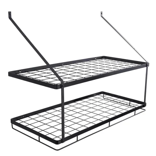 Miniatura 11 de VEVOR Estante para ollas montado en la pared, estante para colgar ollas y sartenes de 30 pulgadas, colgador de ollas y sartenes con 12 ganchos en S
