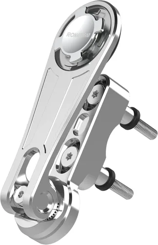 Rokform Soporte para teléfono RokLock para motocicleta, se adapta a la mayoría de Harley, métricas y cruceros indios (aluminio pulido)