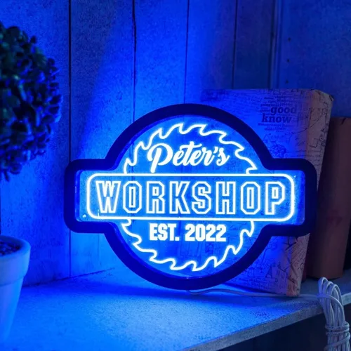 Miniatura 8 de Letrero de neón de garaje personalizado, Letrero LED de garaje, Luces LED de garaje, Letrero de luz de garaje personalizado, Letrero de madera