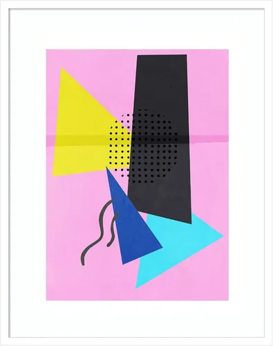 Miniatura 16 de Amanti Art Framed Wall Art Print 25x21 Retro Sound by PI Studio, Abstract Wall Art, Modern Contemporary Decor, Medium Poster Painting Artwork for