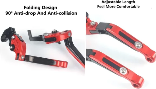 Miniatura 4 de Para Yamaha XTZ125 XTZ 125 2014 2015 Motocicleta Racing Accesorios CNC freno embrague palancas manillar agarre mango mano Grips Cap (Color : 1)