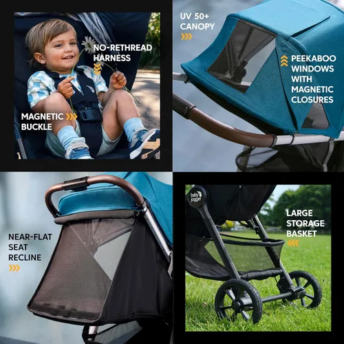 Miniatura 6 de Baby Jogger City Mini GT3 - Cochecito todo terreno con neumáticos de goma Forever Air y suspensión para todas las ruedas con hebilla magnética