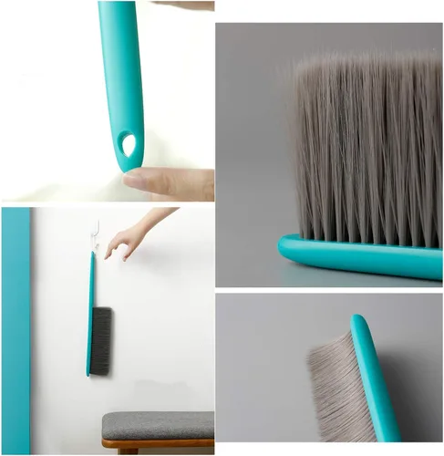 Miniatura 3 de Cepillo de limpieza suave para sofá, mesa, silla, cama, automóvil, tela con mango multicolor y cerdas de microfibra suave