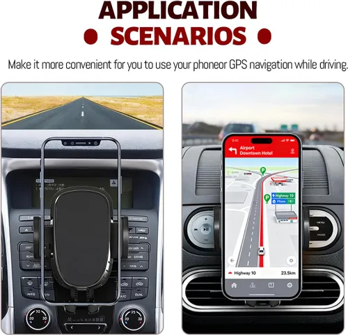 Miniatura 6 de Zpana Soporte para teléfono con ranura de CD para automóvil, giratorio de 360°, antivibración, resistente, reproductor de CD para vehículos, soporte