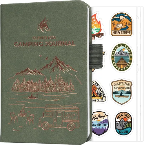 Miniatura 9 de Clever Fox Diario de Campamento – Libro de Registro de Campista y Planificador de Viajes en RV – Diario de Campamento al Aire Libre y Cuaderno