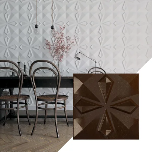 Miniatura 22 de Ekena Millwork WP20X20NKWH 19 5/8 pulgadas de ancho x 19 5/8 pulgadas de alto Nikki EnduraWall Decorativo 3D Panel de pared cubre 2.67 pies cuadrados