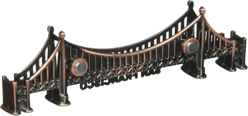 Miniatura 2 de (35 4/4) Imán de puente de bronce de San Francisco Golden Gate de 3.5 pulgadas de largo con exclusivo imán de CA BEAR