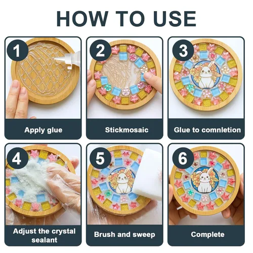 Miniatura 4 de Lechada de mosaico profesional para manualidades, color oro, 7.05 oz, lechada de azulejos de cristal de secado rápido con tecnología