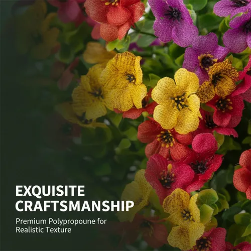 Miniatura 7 de Flores artificiales resistentes a los rayos UV: flores artificiales de 16 pulgadas para exteriores - Estacas de jardín de flores sintéticas