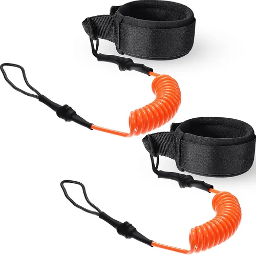 Miniatura 8 de 2 correas de tabla de surf, correa en espiral, para tabla de remo, para tabla de surf, compatible con SUP Surfing, correa de cuerda de pierna
