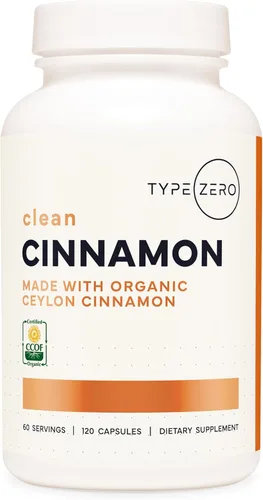 Type Zero Cápsulas de canela de Ceilán (1200 mg | 120 cápsulas) - Natural, sin OMG, sin gluten, suplemento orgánico de corteza de canela