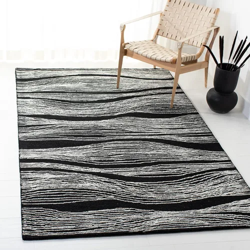 Miniatura 31 de SAFAVIEH Metro Collection - Alfombra decorativa de 2 x 3 pies, azul y marfil, diseño transicional, ideal para áreas de alto tráfico en pasillo, baño