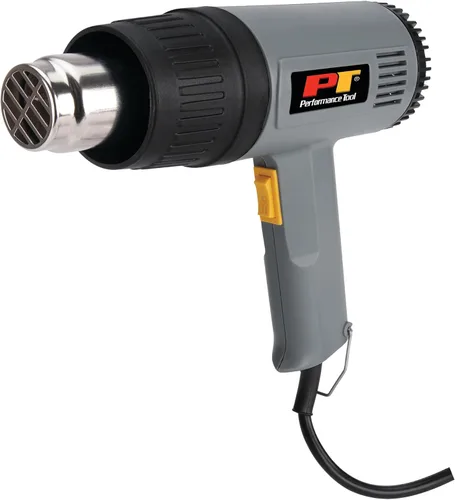 Performance Tool W50076 Pistola de calor de 2 velocidades 1500W (300/500 Celsius) para quitar pintura, doblar tuberías, encoger PVC y más