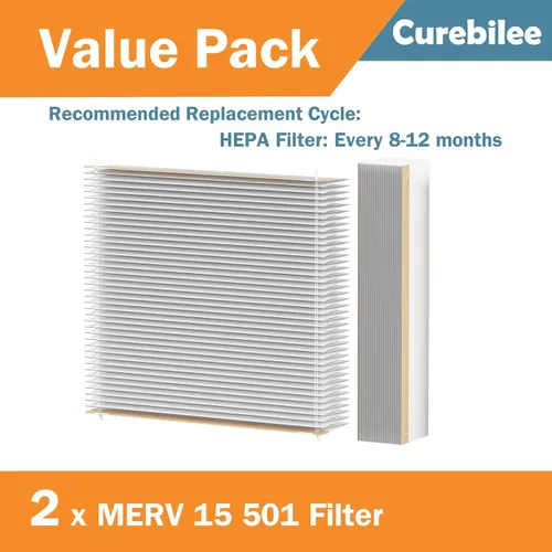 Miniatura 5 de 501 Filtro de repuesto para horno compatible con el purificador de aire AprilAire 5000 para toda la casa, 16 x 25 x 6 MERV 15, aire limpio y polvo