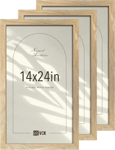Miniatura 35 de VCK Juego de 3 portarretratos de madera negra de 8 x 10 pulgadas con exclusiva veta de madera, marco para el hogar, estudio y galería, mesa o colgar