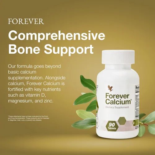 Miniatura 4 de Forever Living - Forever Calcium - Apoyo óptimo para la salud ósea - Sin gluten - Mezcla de malato de dicalcio, vitamina D, magnesio y zinc - 90
