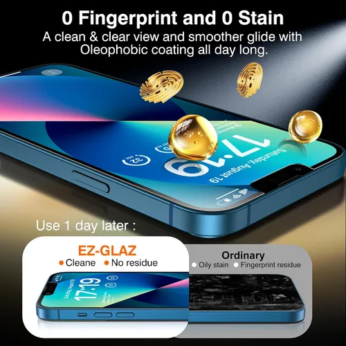 Miniatura 8 de EZ-GLAZ - Paquete de 4 + 2 protectores de pantalla de privacidad para iPhone 13 [6.1 pulgadas] con protector de lente de cámara