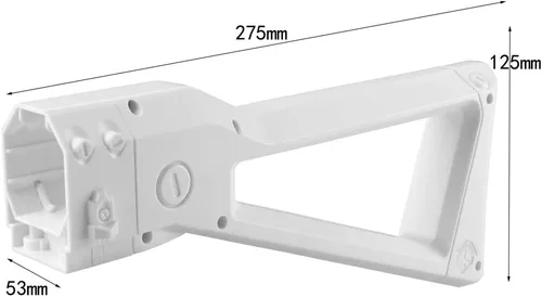 Miniatura 2 de WORKER AK Style Shoulder Stock para juguete Nerf N-Strike Elite y Nerf Modulus Series (Blanco)