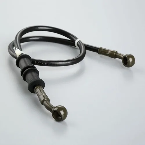 Miniatura 7 de Línea hidráulica de freno para motocicleta, 60 cm / 23.6 pulgadas, manguera de aceite de embrague trenzada, manguera de freno inoxidable de repuesto