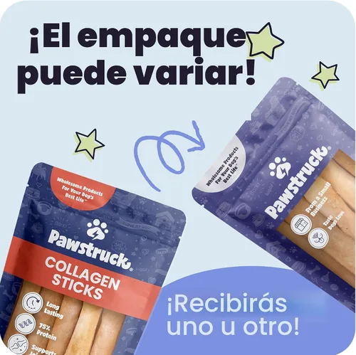 Miniatura 10 de Pawstruck Palitos naturales de colágeno de carne de res de 5 a 7 pulgadas para perros, alternativa de cuero crudo de larga duración, alta proteína
