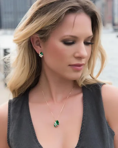 Miniatura 4 de Leafael - Aretes de piedra de piedra de forma focal con cristales de Swarovski, chapados en oro rosa de 18 quilates, tono plateado, níquel plomo