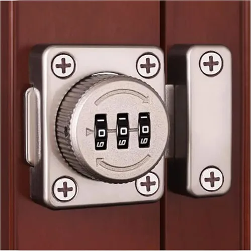 Miniatura 8 de KAFENDA Cerradura de puerta de baño Perno de ventana Gabinete de ventana Pestillo de seguridad giratorio Aleación de zinc con tornillo negro